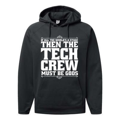 Funny Theater Tech Crew Stage Crew Performance Fleece Hoodie