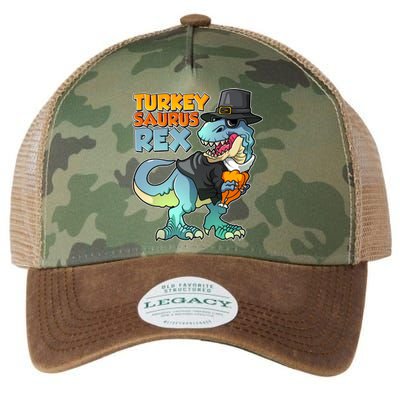 Funny Thanksgiving Turkey Saurus Rex Legacy Tie Dye Trucker Hat