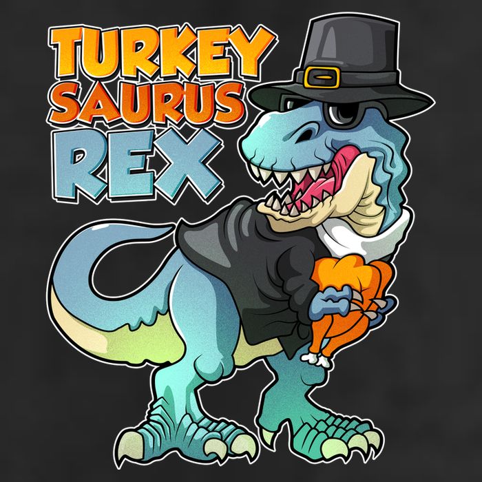 Funny Thanksgiving Turkey Saurus Rex Cool Comfort Performance Bucket Hat