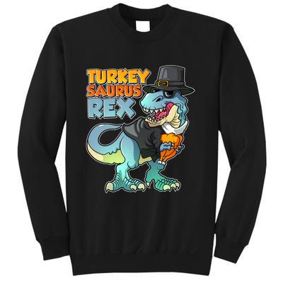 Funny Thanksgiving Turkey Saurus Rex Sweatshirt