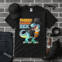 Funny Thanksgiving Turkey Saurus Rex Tall T-Shirt