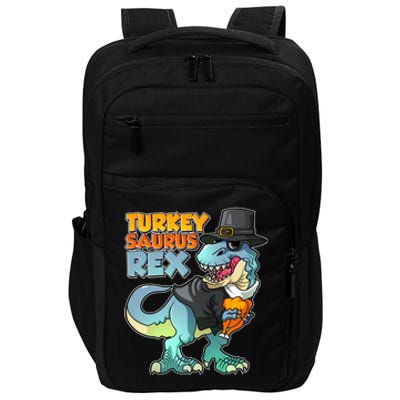 Funny Thanksgiving Turkey Saurus Rex Impact Tech Backpack