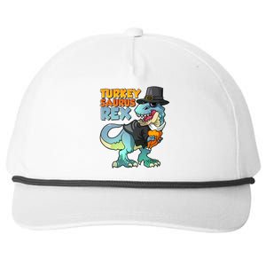 Funny Thanksgiving Turkey Saurus Rex Snapback Five-Panel Rope Hat