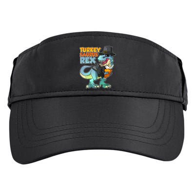 Funny Thanksgiving Turkey Saurus Rex Adult Drive Performance Visor