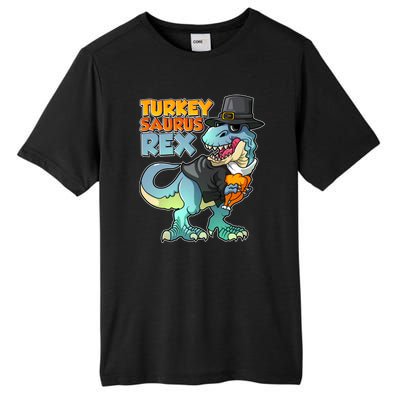 Funny Thanksgiving Turkey Saurus Rex Tall Fusion ChromaSoft Performance T-Shirt