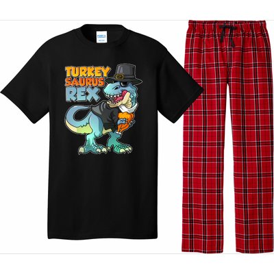 Funny Thanksgiving Turkey Saurus Rex Pajama Set