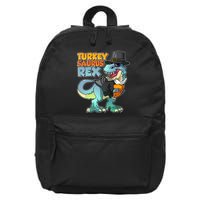 Funny Thanksgiving Turkey Saurus Rex 16 in Basic Backpack