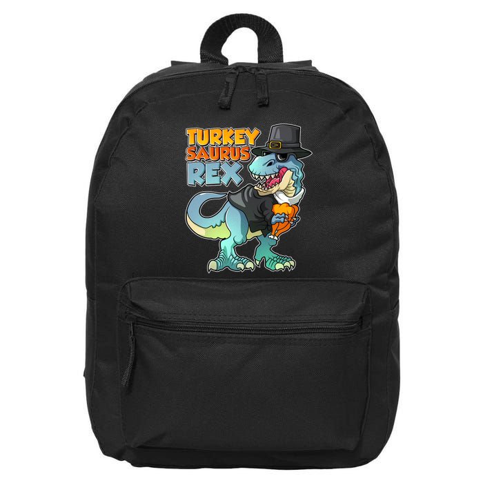 Funny Thanksgiving Turkey Saurus Rex 16 in Basic Backpack