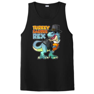 Funny Thanksgiving Turkey Saurus Rex PosiCharge Competitor Tank