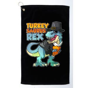 Funny Thanksgiving Turkey Saurus Rex Platinum Collection Golf Towel