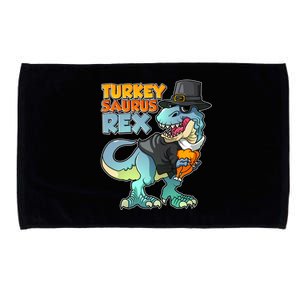 Funny Thanksgiving Turkey Saurus Rex Microfiber Hand Towel