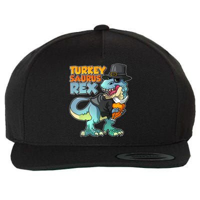 Funny Thanksgiving Turkey Saurus Rex Wool Snapback Cap