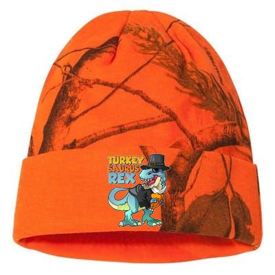 Funny Thanksgiving Turkey Saurus Rex Kati Licensed 12" Camo Beanie