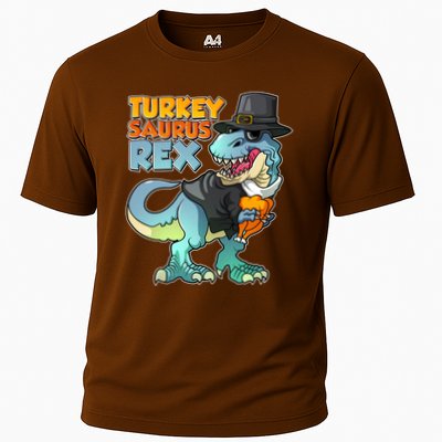 Funny Thanksgiving Turkey Saurus Rex Performance Shirt