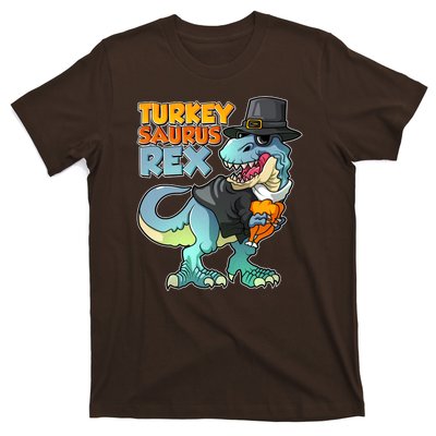 Funny Thanksgiving Turkey Saurus Rex T-Shirt