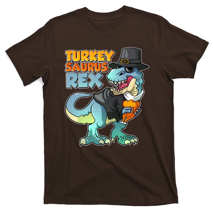 Funny Thanksgiving Turkey Saurus Rex T-Shirt