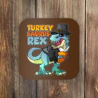 Funny Thanksgiving Turkey Saurus Rex Coaster