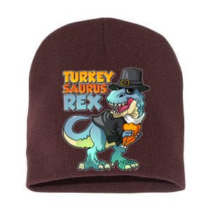 Funny Thanksgiving Turkey Saurus Rex Short Acrylic Beanie