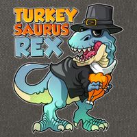 Funny Thanksgiving Turkey Saurus Rex Cotton Canvas Backpack