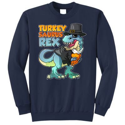 Funny Thanksgiving Turkey Saurus Rex Sweatshirt