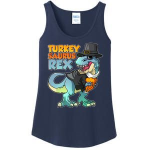 Funny Thanksgiving Turkey Saurus Rex Ladies Essential Tank