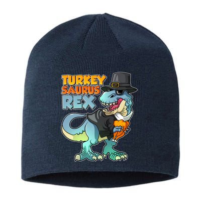 Funny Thanksgiving Turkey Saurus Rex Sustainable Beanie