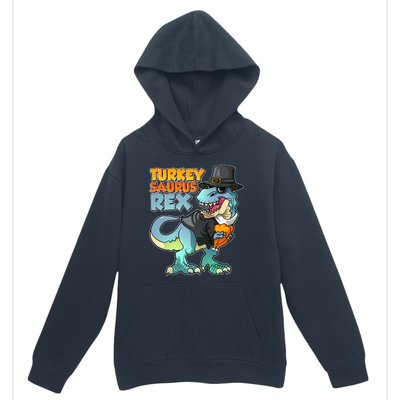 Funny Thanksgiving Turkey Saurus Rex Urban Pullover Hoodie