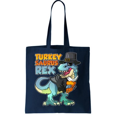 Funny Thanksgiving Turkey Saurus Rex Tote Bag