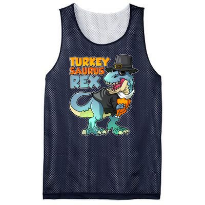 Funny Thanksgiving Turkey Saurus Rex Mesh Reversible Basketball Jersey Tank