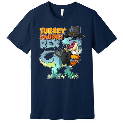 Funny Thanksgiving Turkey Saurus Rex Premium T-Shirt