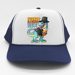 Funny Thanksgiving Turkey Saurus Rex Trucker Hat