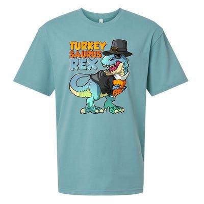 Funny Thanksgiving Turkey Saurus Rex Sueded Cloud Jersey T-Shirt