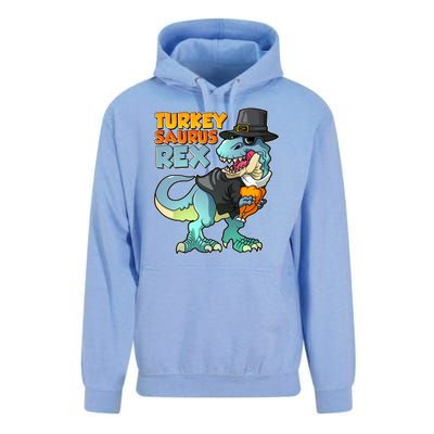 Funny Thanksgiving Turkey Saurus Rex Unisex Surf Hoodie