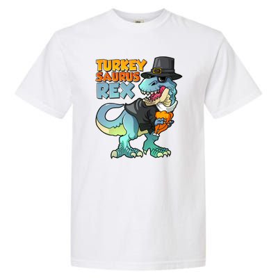 Funny Thanksgiving Turkey Saurus Rex Garment-Dyed Heavyweight T-Shirt