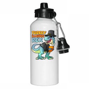 Funny Thanksgiving Turkey Saurus Rex Aluminum Water Bottle 