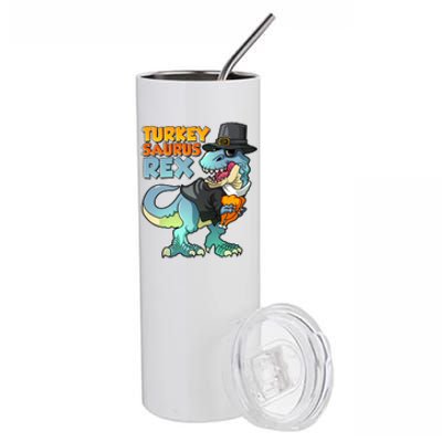 Funny Thanksgiving Turkey Saurus Rex Stainless Steel Tumbler