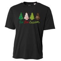 Funny Tis The Season Christmas Tree Cakes Debbie Xmas Gifts Cooling Performance Crew T-Shirt