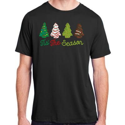 Funny Tis The Season Christmas Tree Cakes Debbie Xmas Gifts Adult ChromaSoft Performance T-Shirt