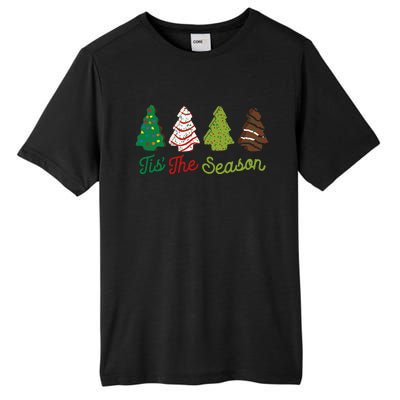 Funny Tis The Season Christmas Tree Cakes Debbie Xmas Gifts Tall Fusion ChromaSoft Performance T-Shirt