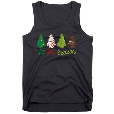 Funny Tis The Season Christmas Tree Cakes Debbie Xmas Gifts Tank Top