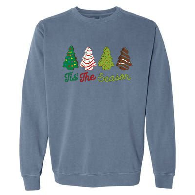 Funny Tis The Season Christmas Tree Cakes Debbie Xmas Gifts Garment-Dyed Sweatshirt