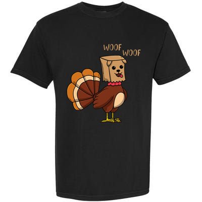 Funny Thanksgiving Turkey Dog Garment-Dyed Heavyweight T-Shirt