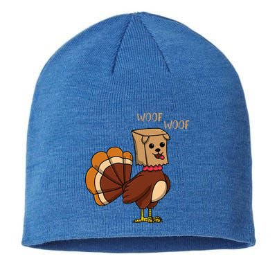 Funny Thanksgiving Turkey Dog Sustainable Beanie