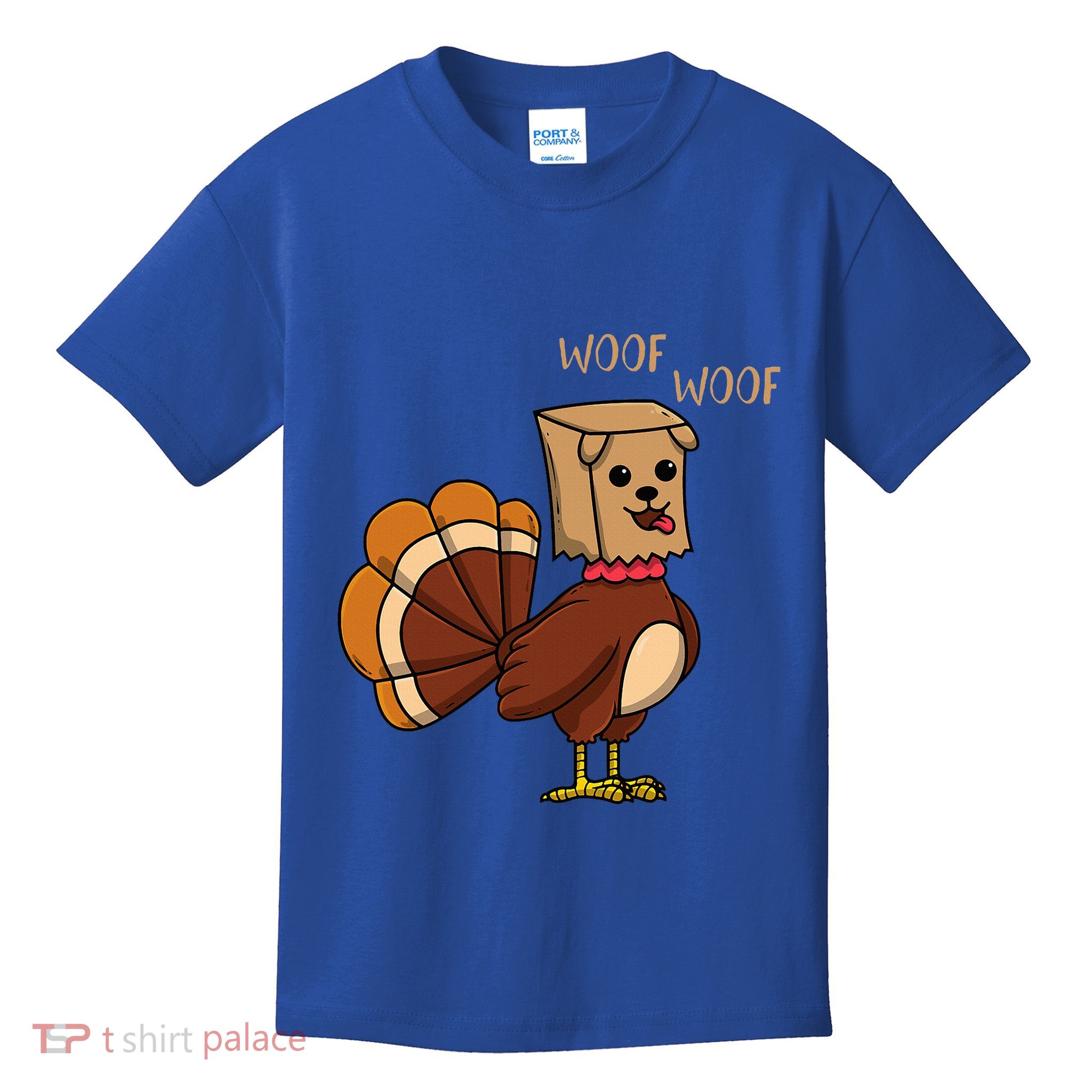 Funny Thanksgiving Turkey Dog Kids T-Shirt