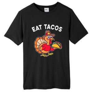 Funny Thanksgiving Turkey Eat Tacos Mexican Thanksgiving Fun Tall Fusion ChromaSoft Performance T-Shirt