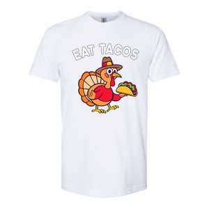 Funny Thanksgiving Turkey Eat Tacos Mexican Thanksgiving Fun Softstyle CVC T-Shirt