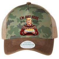 Funny Trump Thanksgiving IM Just Here For The Deviled Eggs Legacy Tie Dye Trucker Hat