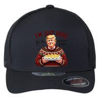 Funny Trump Thanksgiving IM Just Here For The Deviled Eggs Flexfit Unipanel Trucker Cap