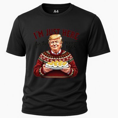 Funny Trump Thanksgiving IM Just Here For The Deviled Eggs Performance Shirt