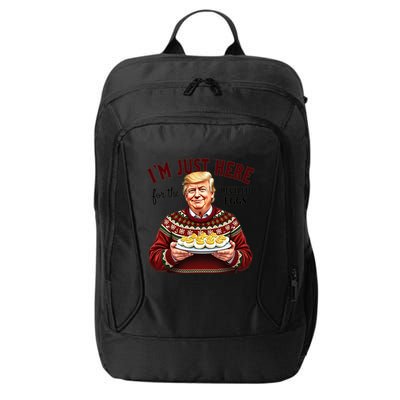 Funny Trump Thanksgiving IM Just Here For The Deviled Eggs City Backpack